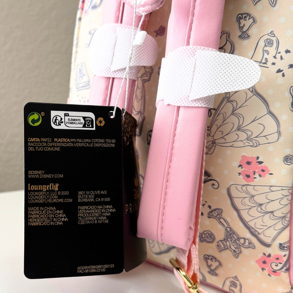 AUTHENTIC Loungefly Disney Parks 🇺🇸 Beauty And The Beast Mini Backpack NWT - Picture 5 of 8